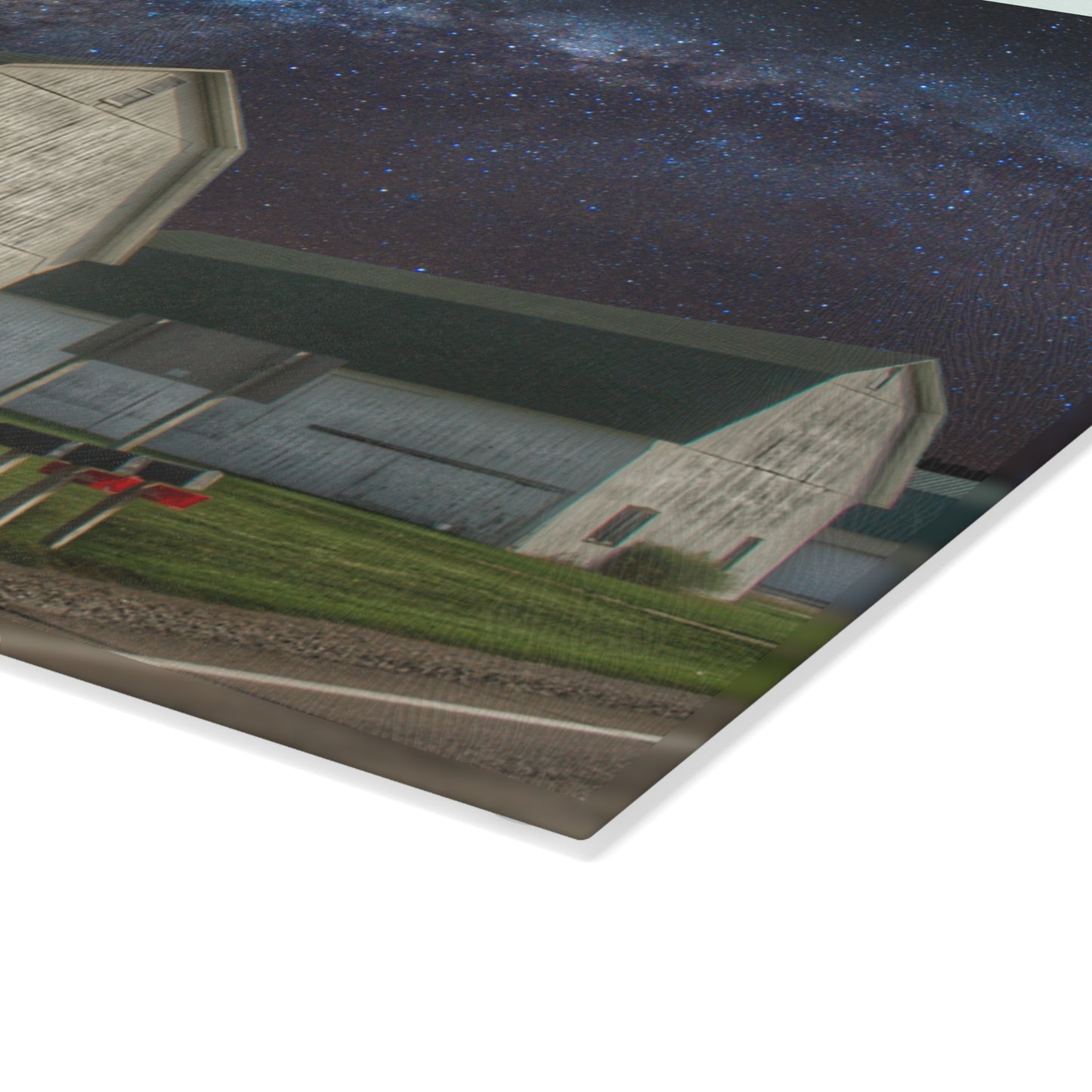 U R There Photography Under the Milky Way Rustic Farmhouse Tempered-Glass Cutting Board