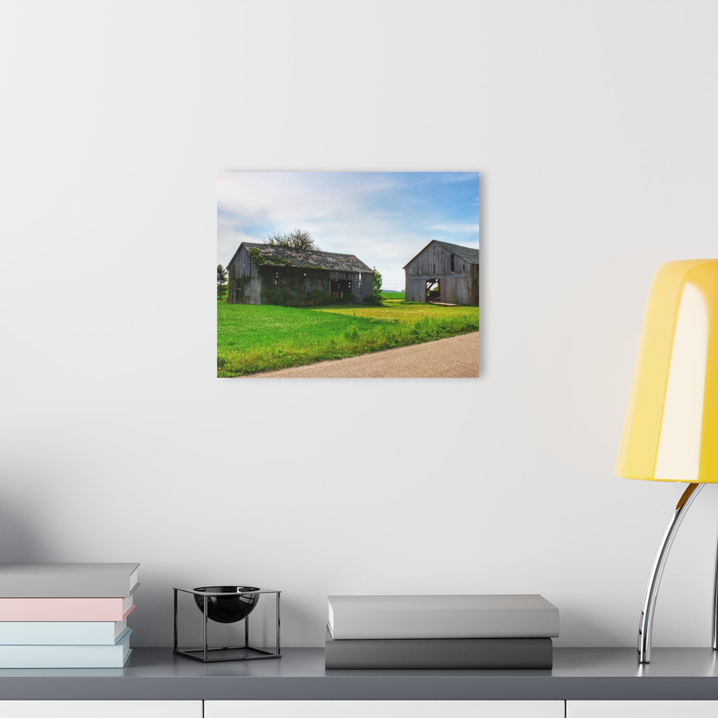 U R There Photography Caro Road Twin Greys I Rustic Farmhouse Acrylic Wall Print