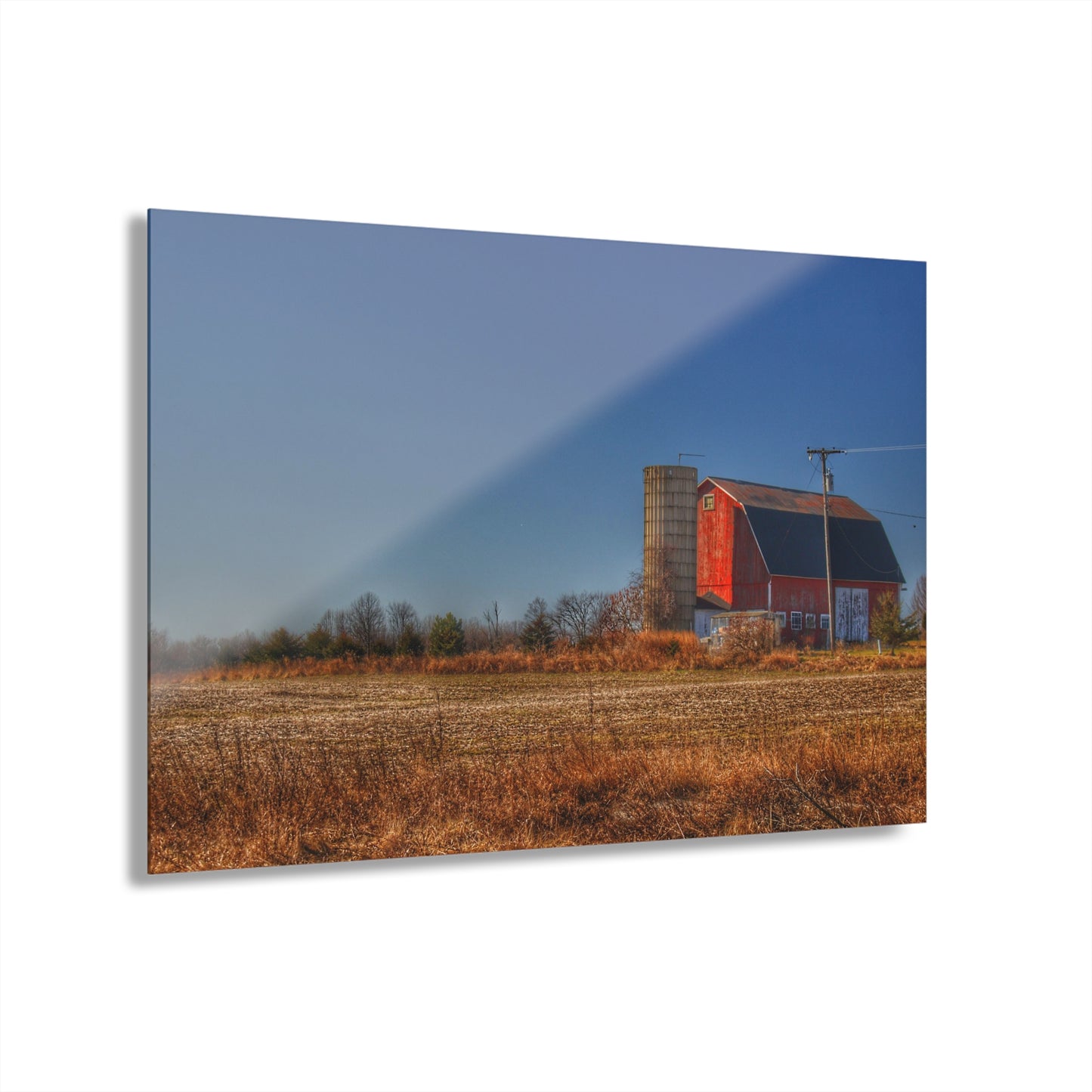 U R There Photography Applegate Road Red Rustic Farmhouse Acrylic Wall Print
