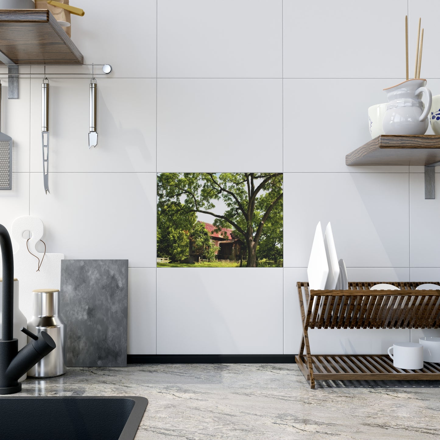 Rustic Farmhouse Wall Tile featuring Oxford Red III