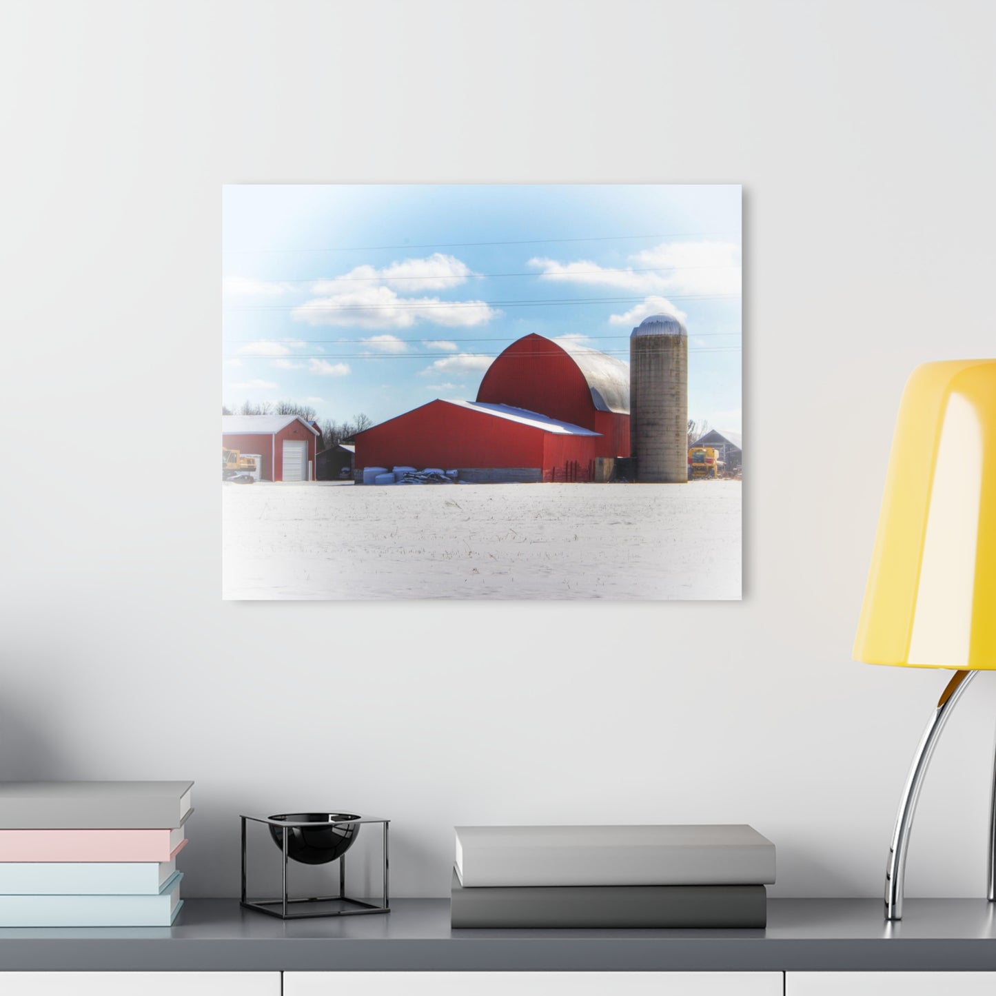 U R There Photography Barnes Road Reds Rustic Farmhouse Acrylic Wall Print