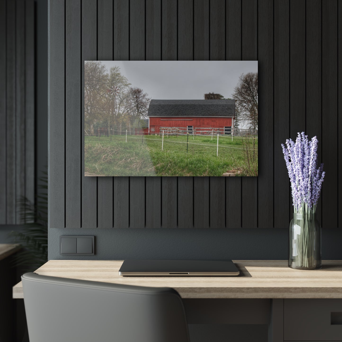 U R There Photography West Lake Road Farm and Filly II Rustic Farmhouse Acrylic Wall Print
