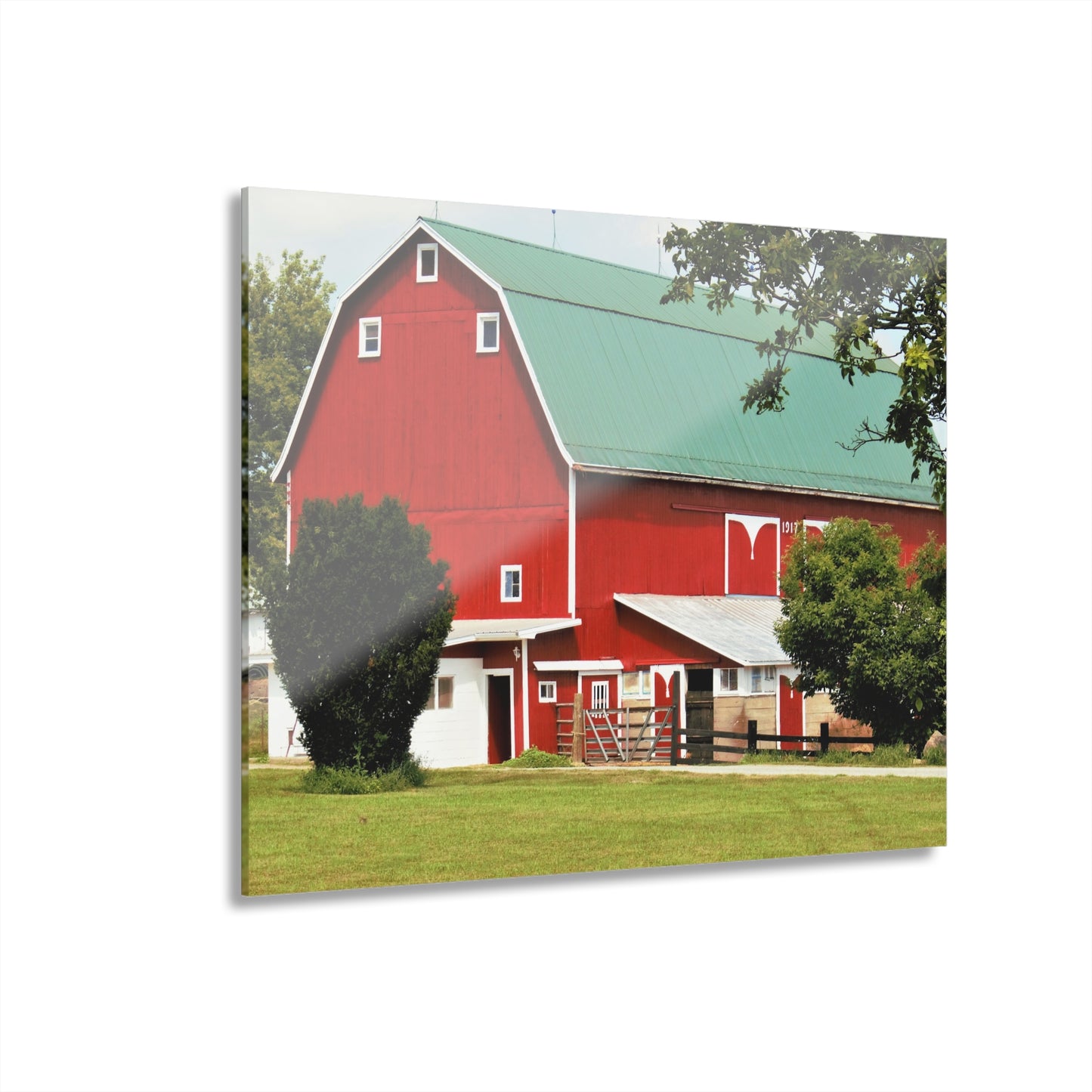 U R There Photography Stewart Road Red II Rustic Farmhouse Acrylic Wall Print