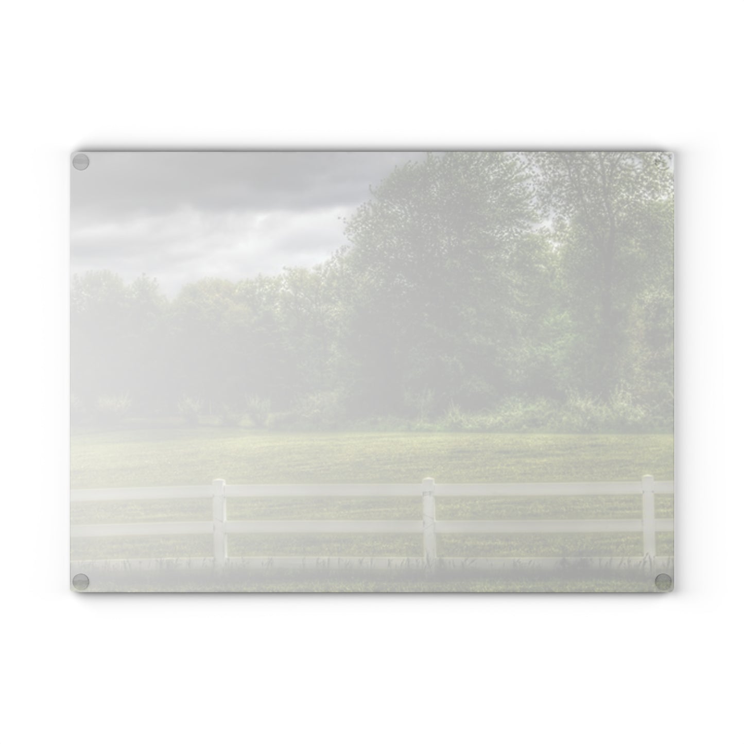 U R There Photography Beyond the White Fence Rustic Farmhouse Tempered-Glass Cutting Board