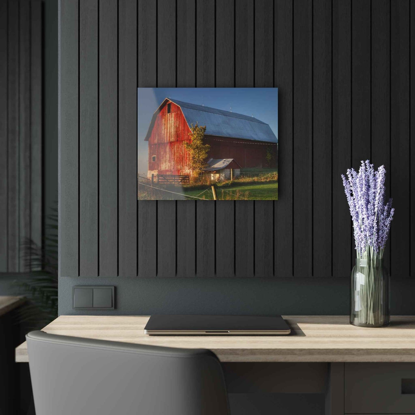 U R There Photography Columbiaville Red III Rustic Farmhouse Acrylic Wall Print
