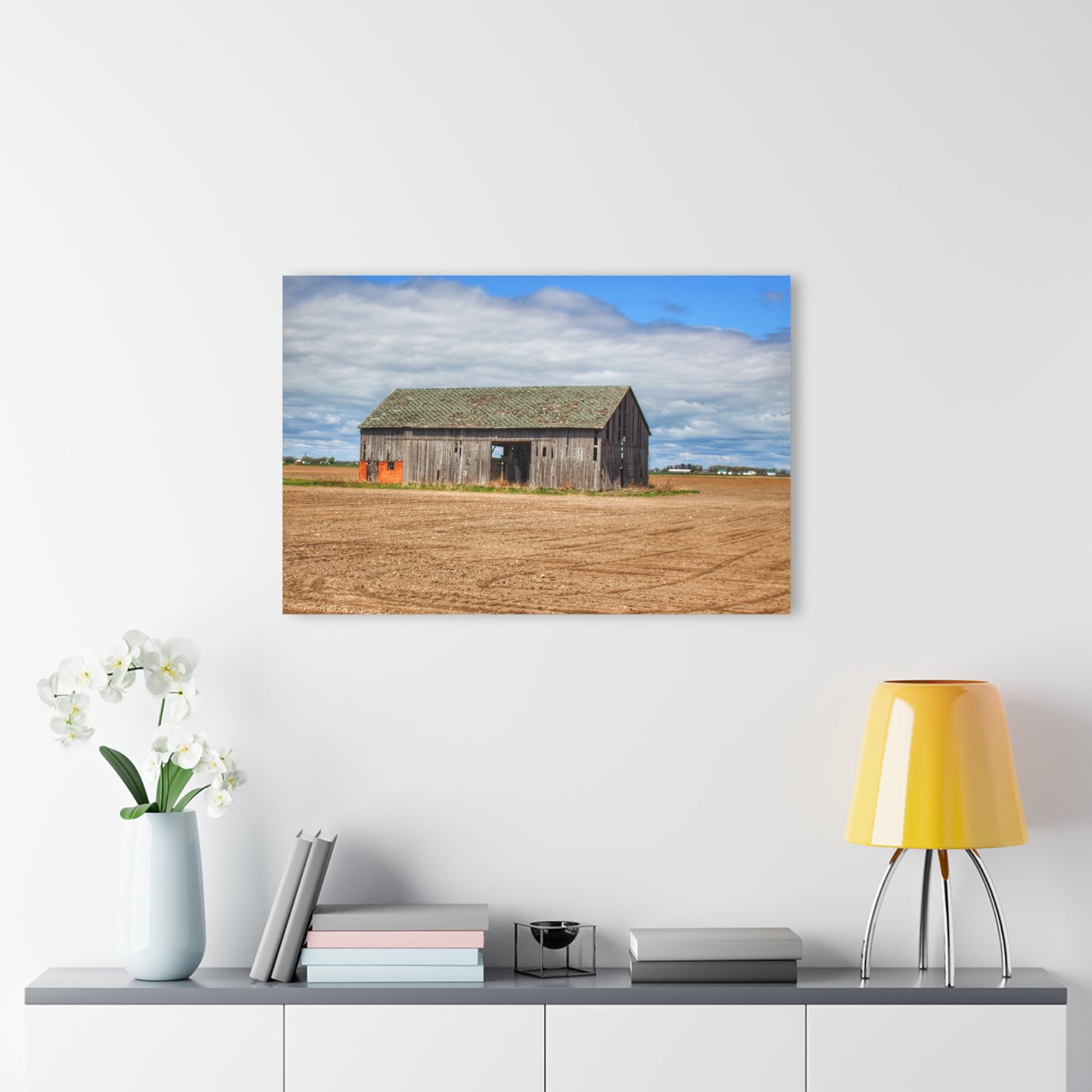 U R There Photography Rescue Road Grey Rustic Farmhouse Acrylic Wall Print