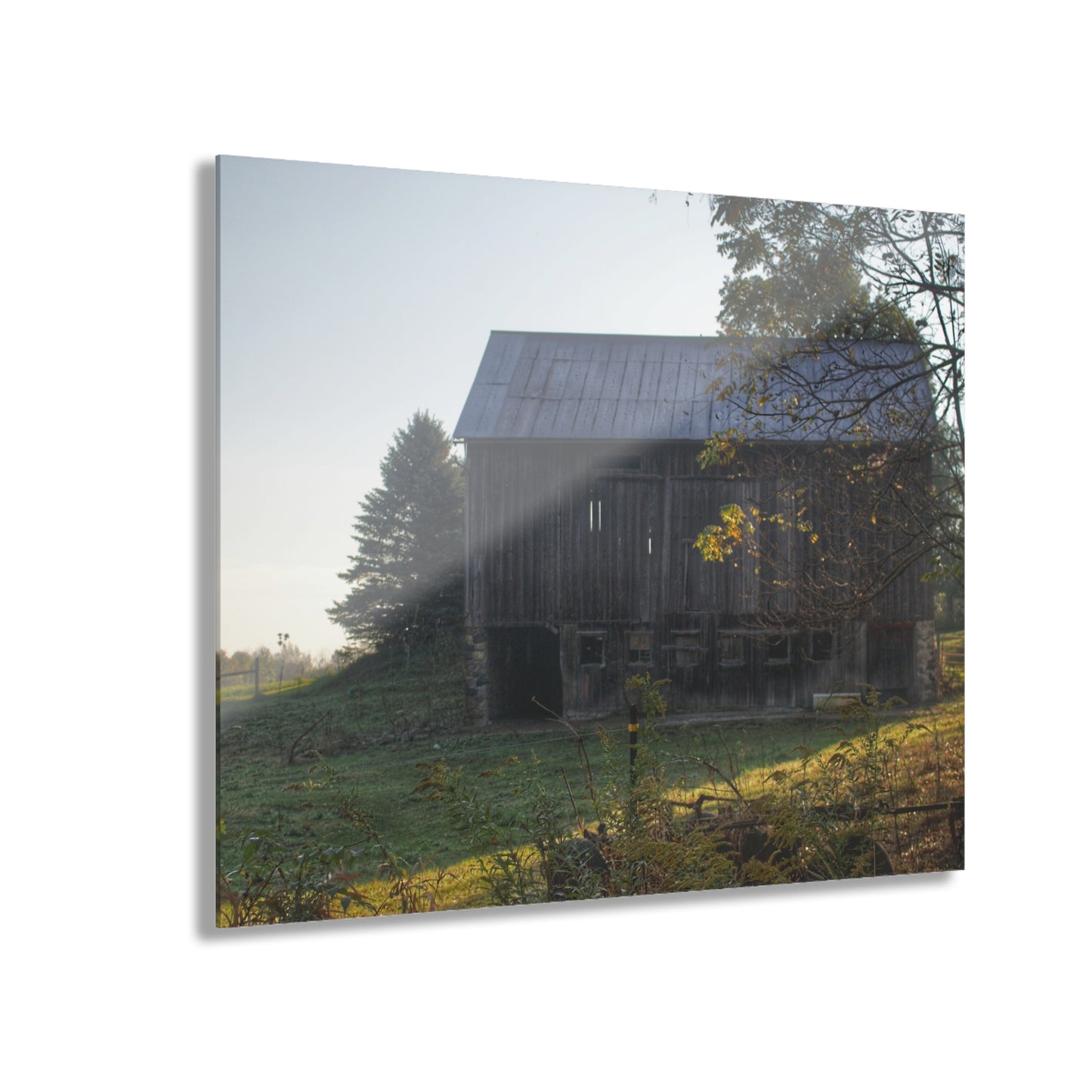 U R There Photography Summers Road Old Grey Rustic Farmhouse Acrylic Wall Print