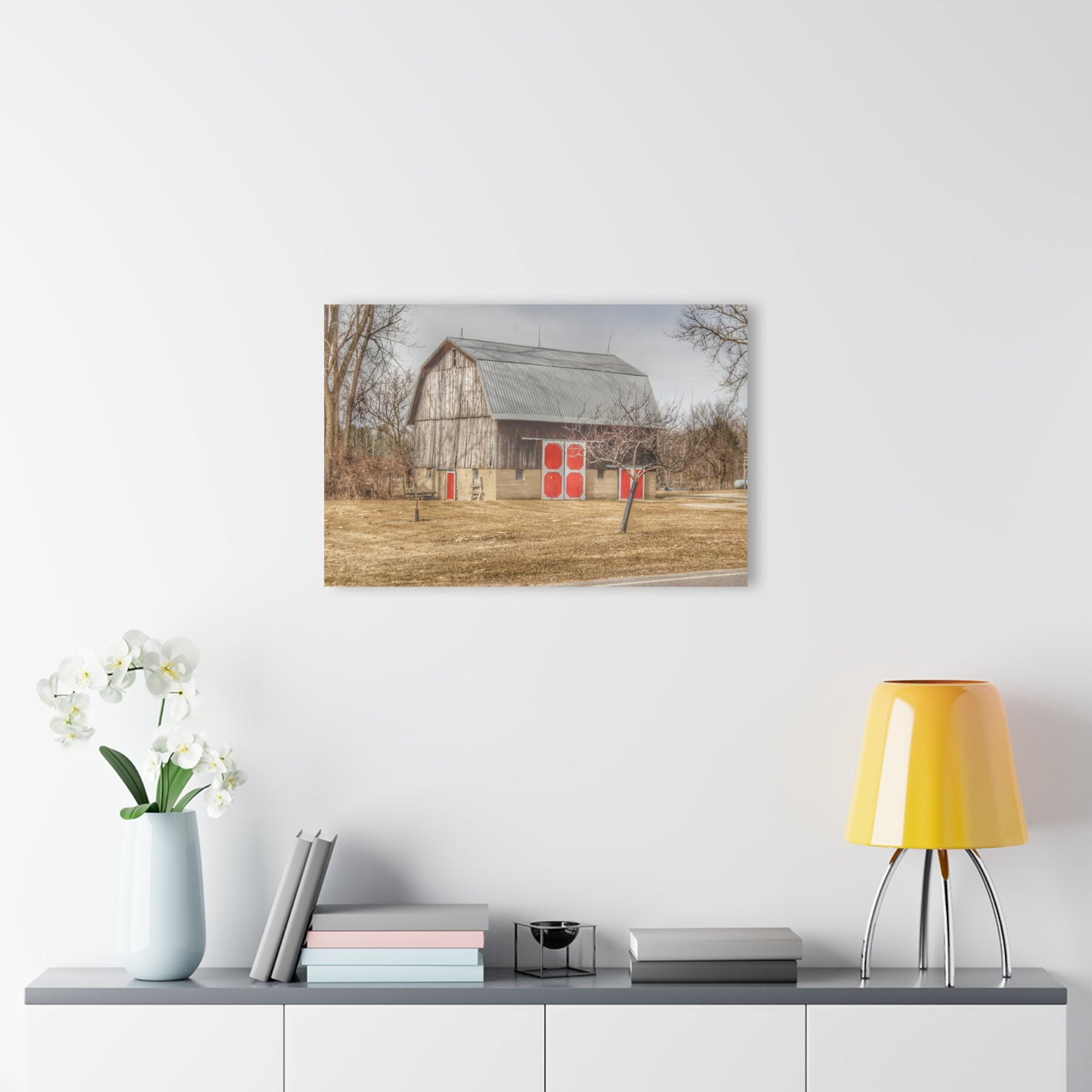 U R There Photography Sheridan Road Grey Rustic Farmhouse Acrylic Wall Print