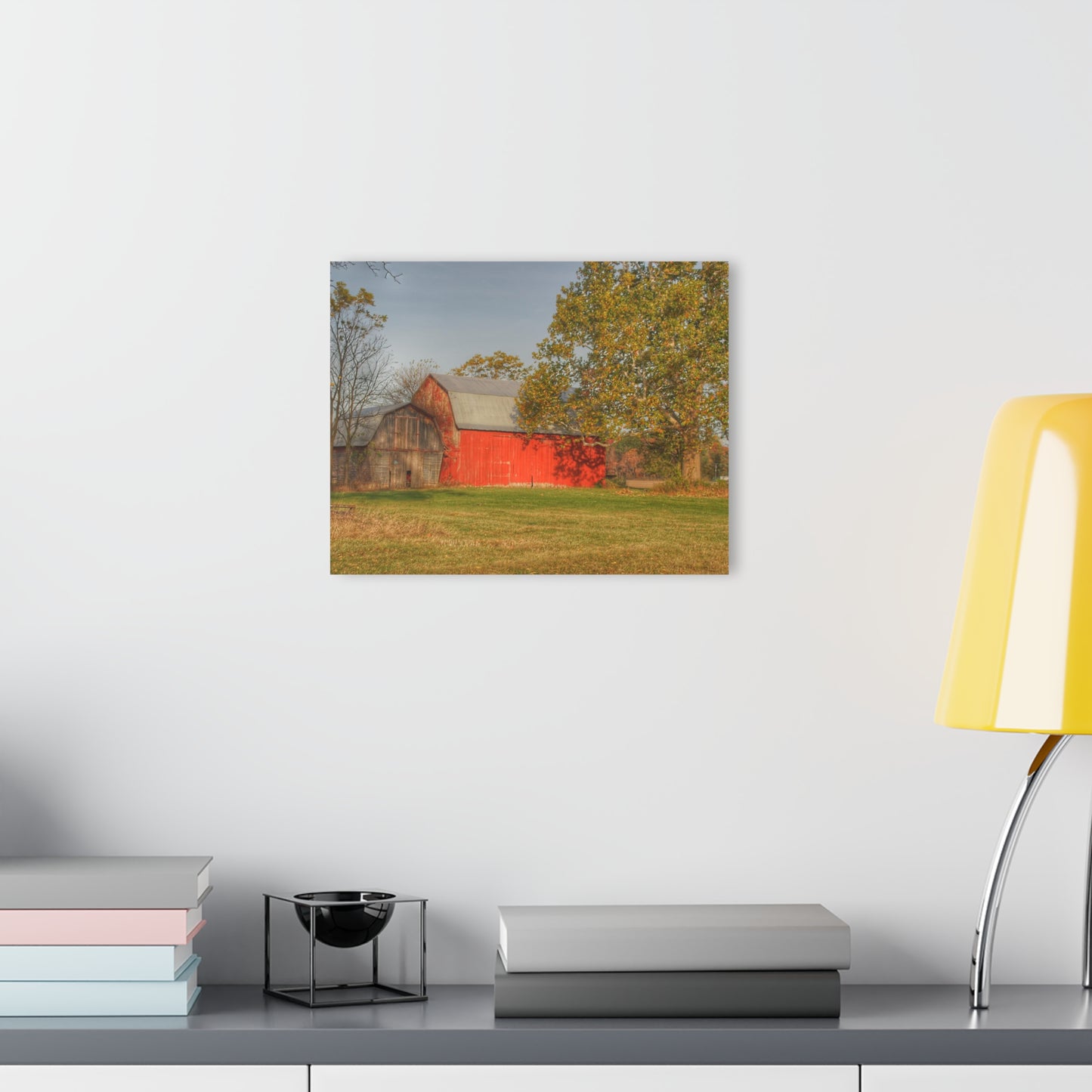 U R There Photography Barkley Road Red I Rustic Farmhouse Acrylic Wall Print