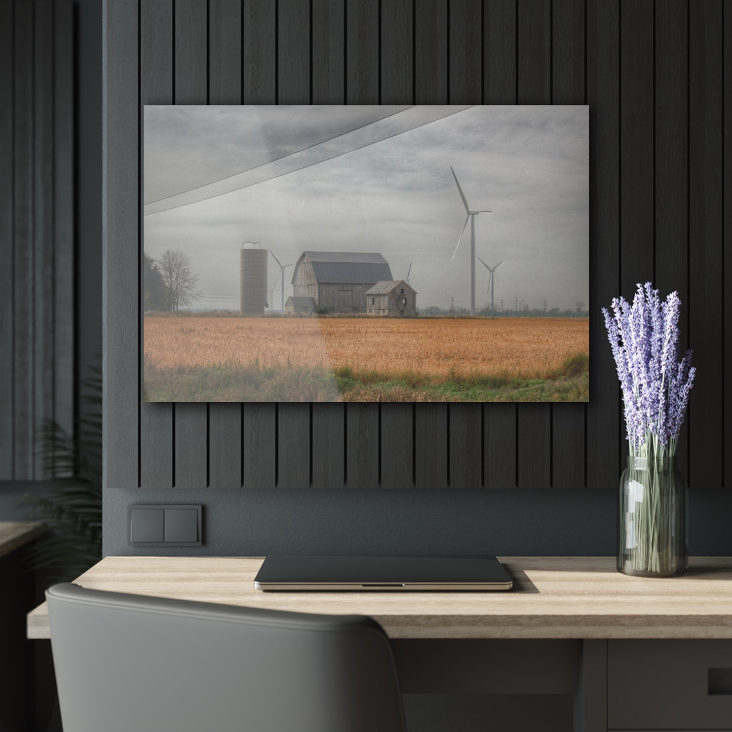 U R There Photography Pinabog Greys Rustic Farmhouse Acrylic Wall Print 14 "x 11"