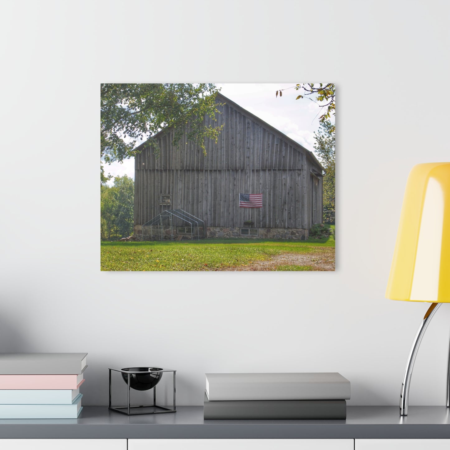 U R There Photography Sutton Road Patriot Grey II Rustic Farmhouse Acrylic Wall Print