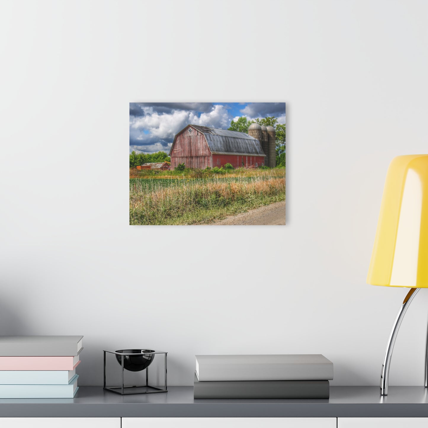 U R There Photography Shelby Red III Rustic Farmhouse Acrylic Wall Print