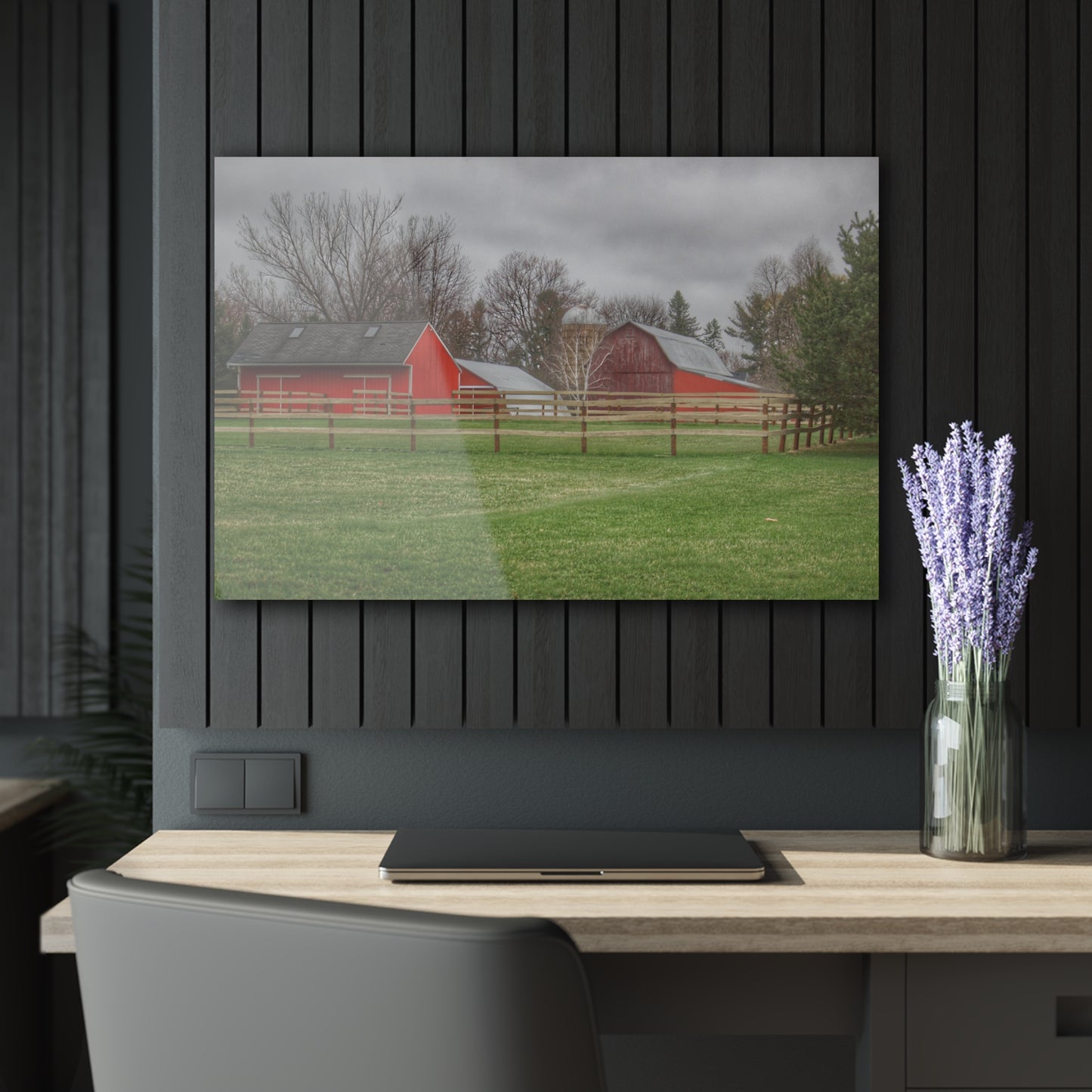 U R There Photography West Lake Road Farm Rustic Farmhouse Acrylic Wall Print