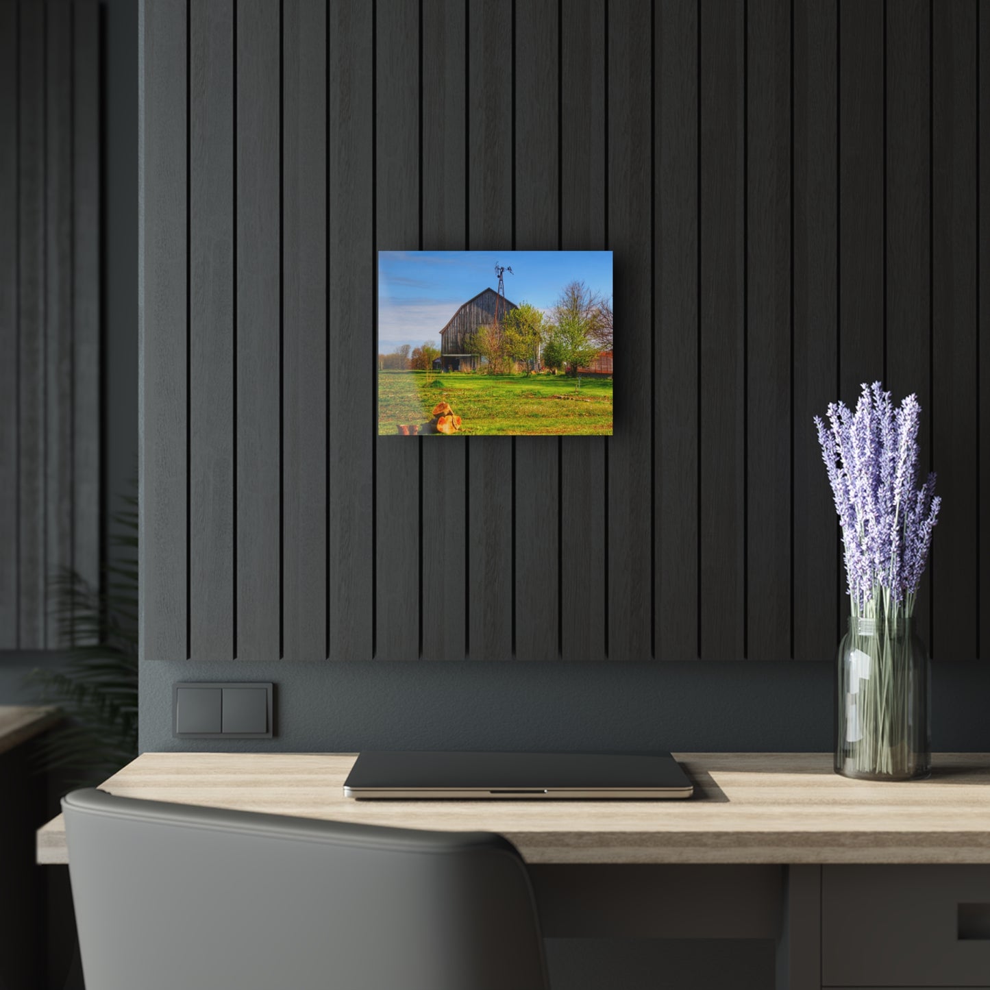 U R There Photography Sohn Road Grey Rustic Farmhouse Acrylic Wall Print