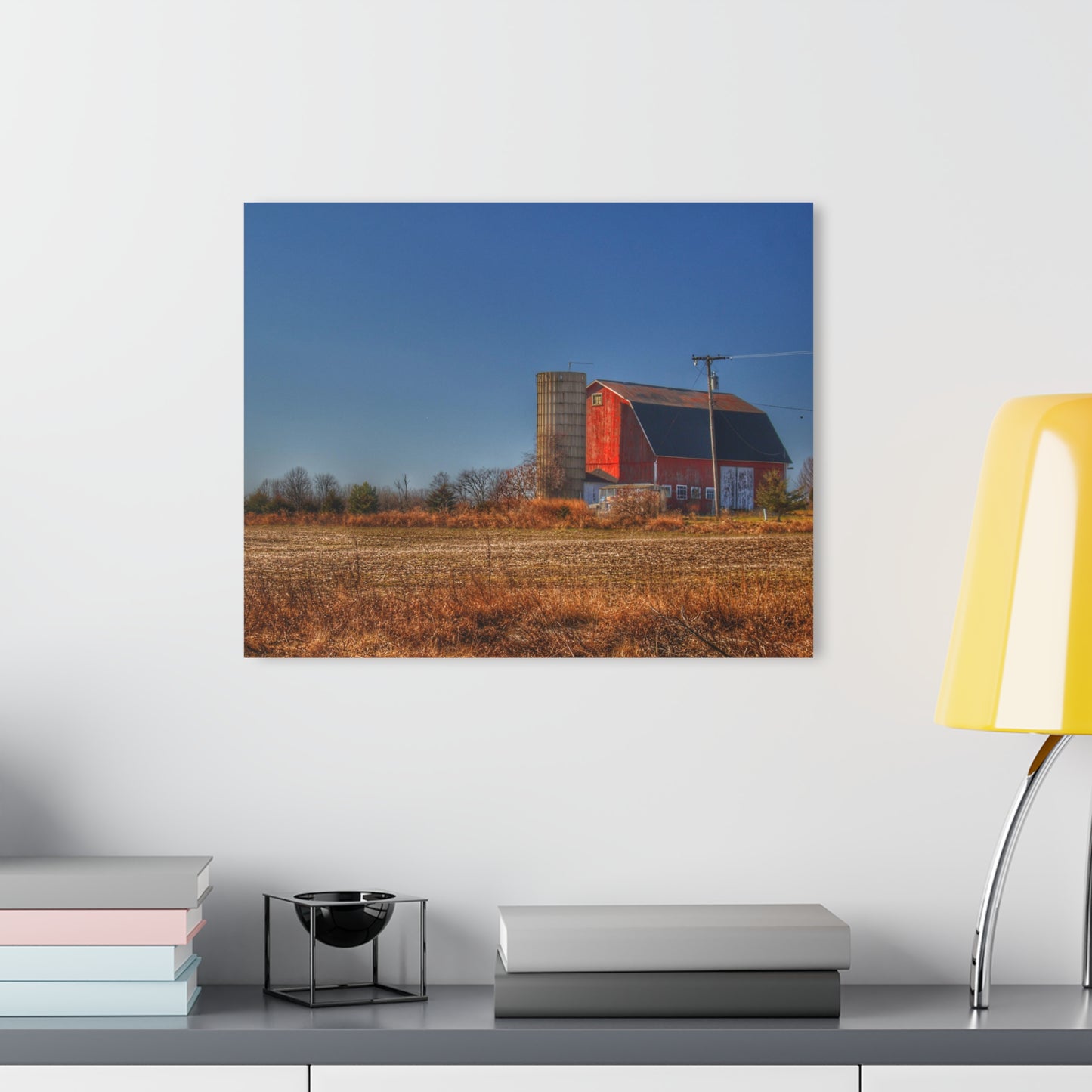 U R There Photography Applegate Road Red Rustic Farmhouse Acrylic Wall Print