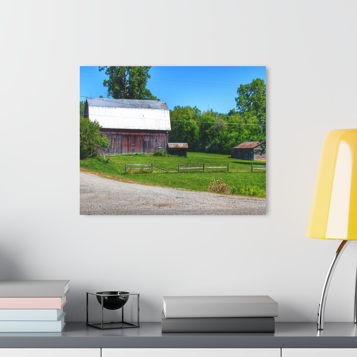 U R There Photography Vienna Road Greys Rustic Farmhouse Acrylic Wall Print