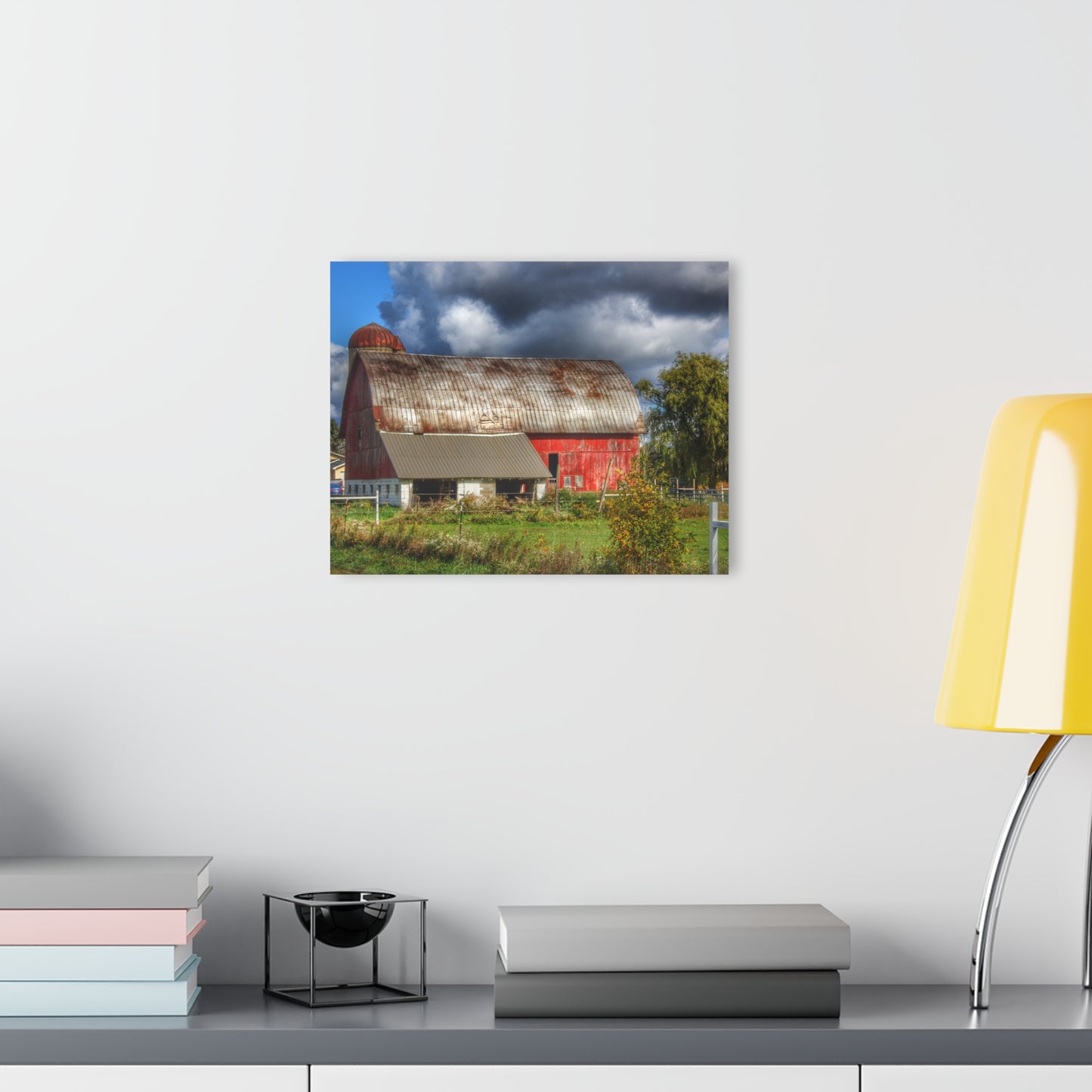 U R There Photography Washburn Rusted Red Rustic Farmhouse Acrylic Wall Print