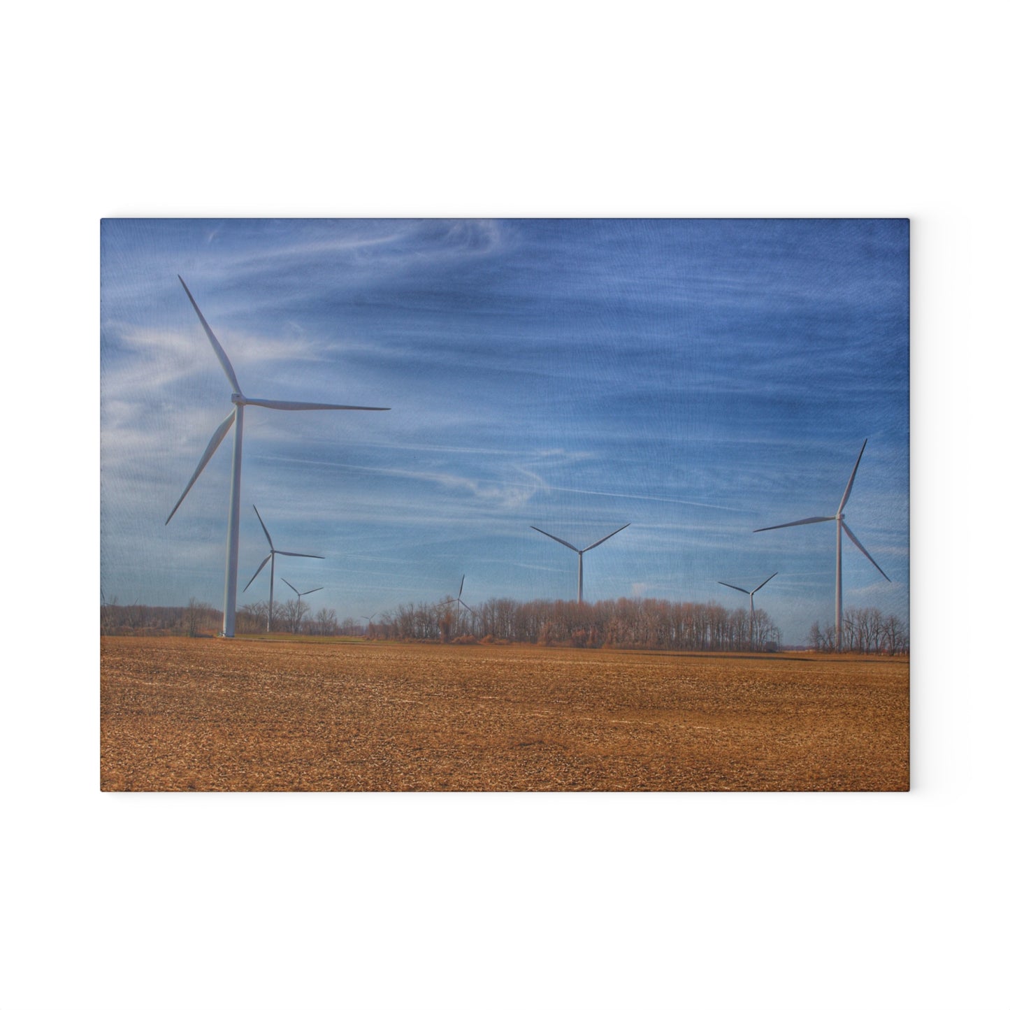 U R There Photography Windmill Alley Rustic Farmhouse Tempered-Glass Cutting Board