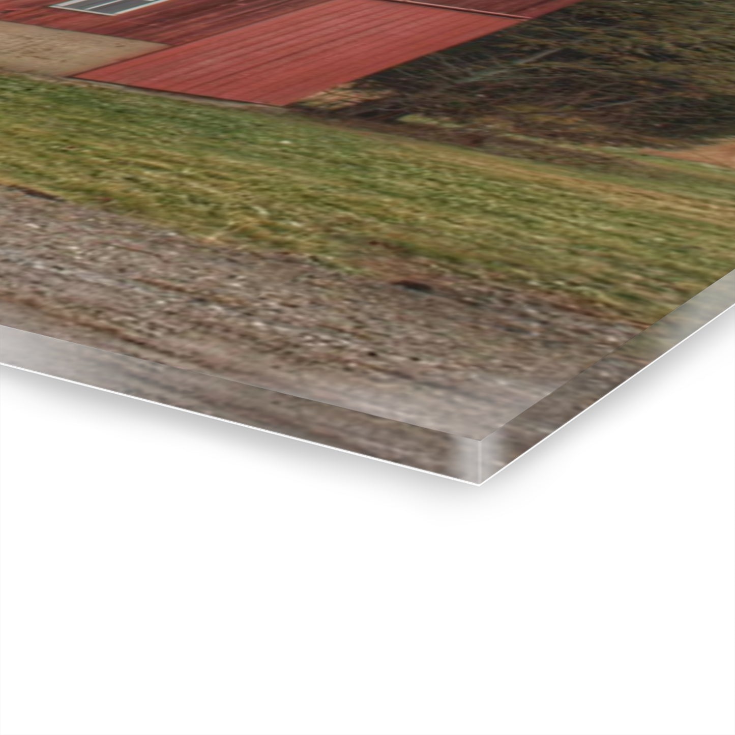 U R There Photography Bray Road Red II Rustic Farmhouse Acrylic Wall Print