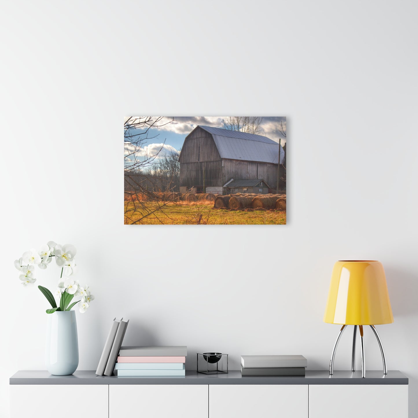 U R There Photography Sandusky Grey Haybarn Rustic Farmhouse Acrylic Wall Print