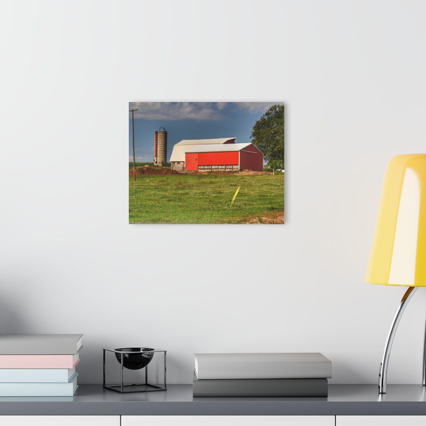 U R There Photography Clifford Farm and Silo Rustic Farmhouse Acrylic Wall Print