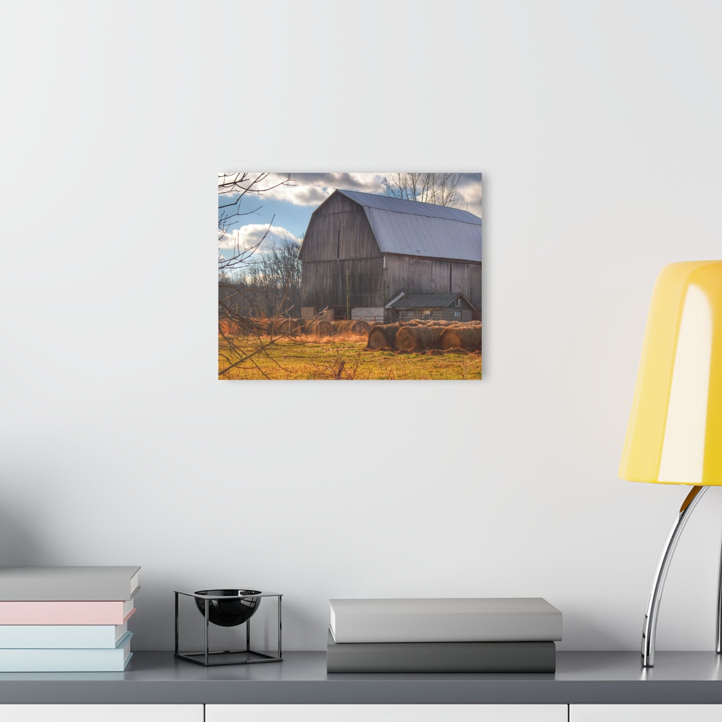 U R There Photography Sandusky Grey Haybarn Rustic Farmhouse Acrylic Wall Print
