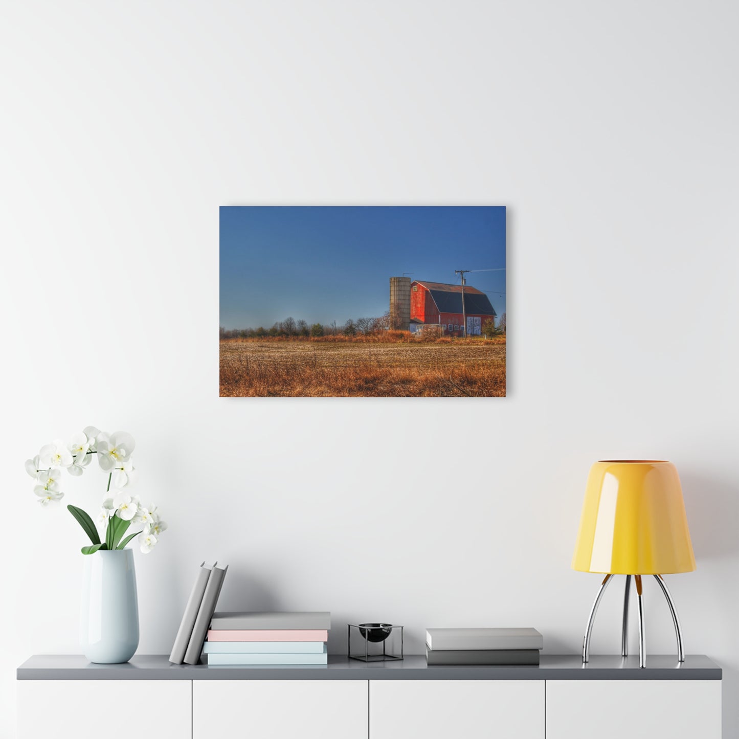 U R There Photography Applegate Road Red Rustic Farmhouse Acrylic Wall Print
