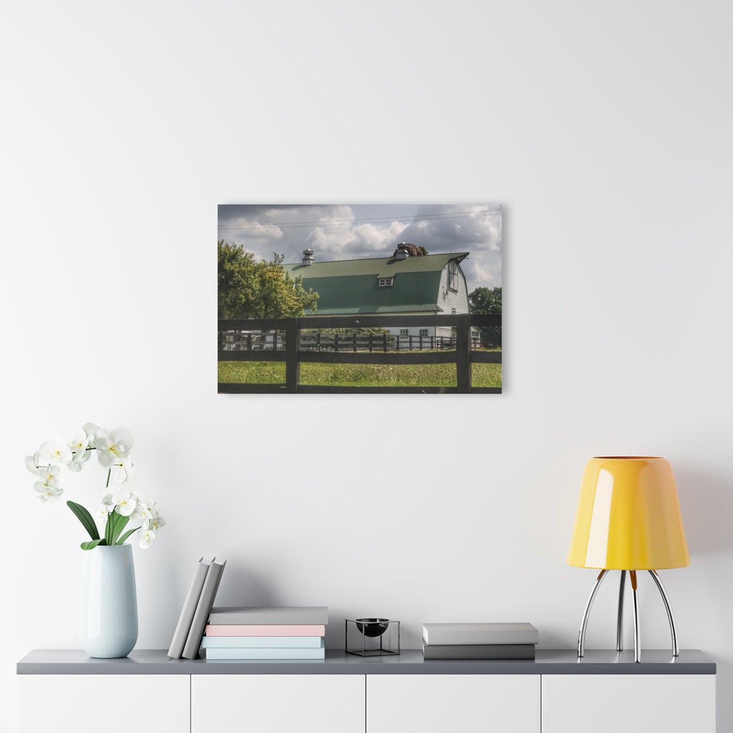 U R There Photography Clark Road White I Rustic Farmhouse Acrylic Wall Print