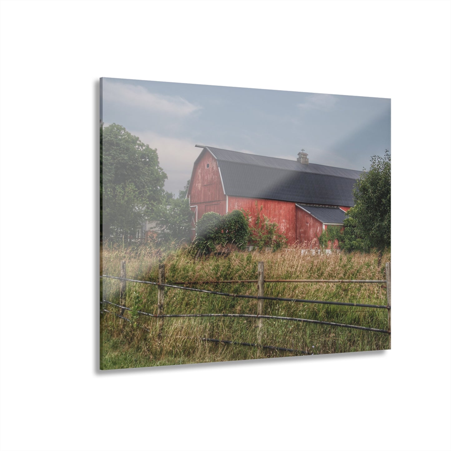 U R There Photography Snook Road Red Rustic Farmhouse Acrylic Wall Print