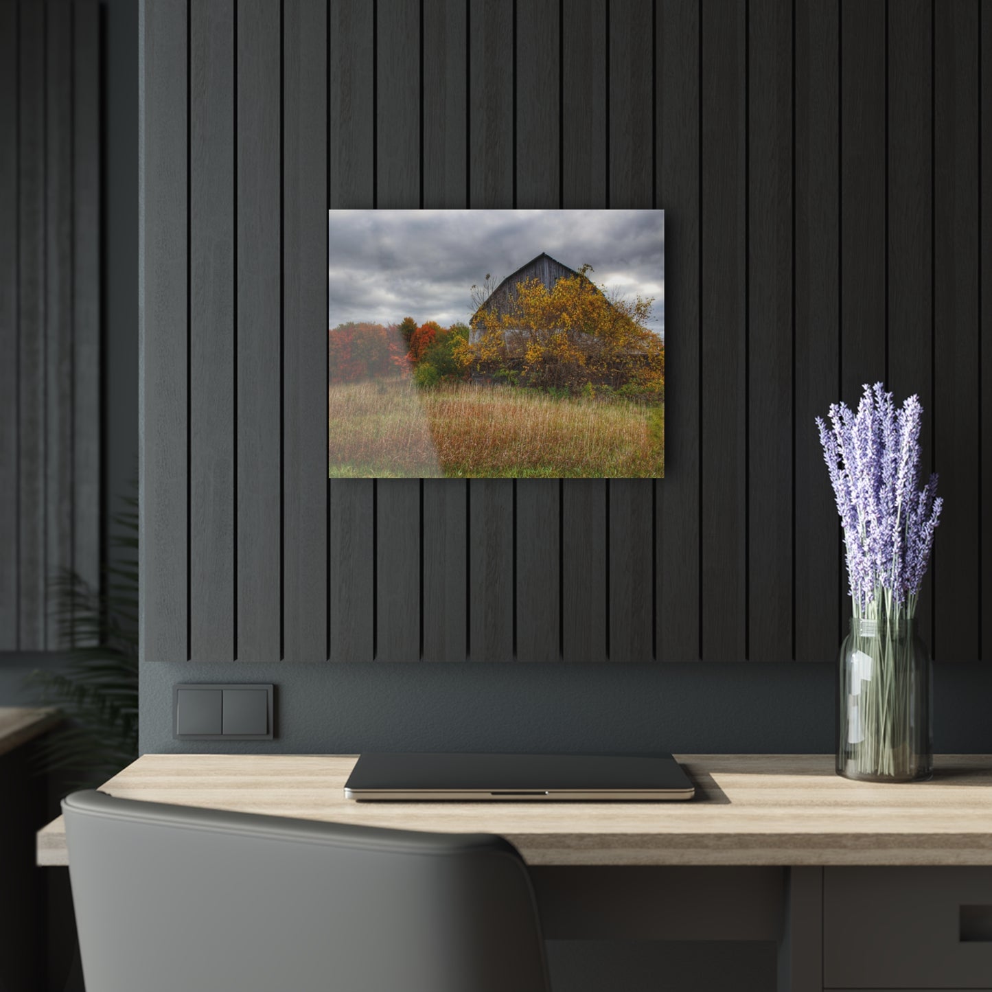 U R There Photography Church Road Grey III Rustic Farmhouse Acrylic Wall Print