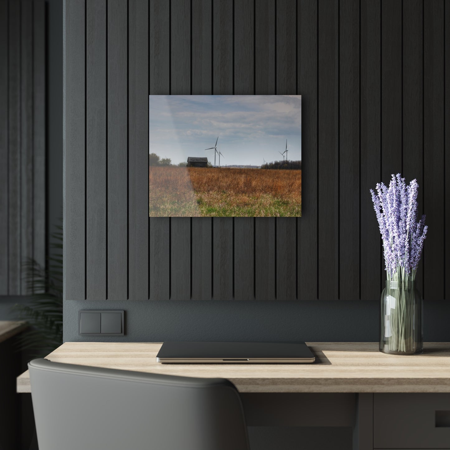 U R There Photography Surin Road Grey Rustic Farmhouse Acrylic Wall Print