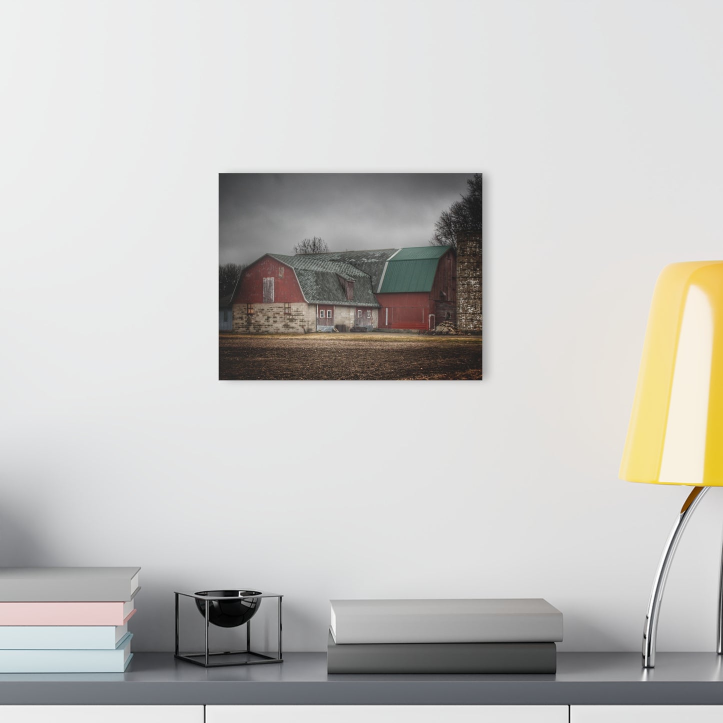 U R There Photography Arbela Reds Rustic Farmhouse Acrylic Wall Print