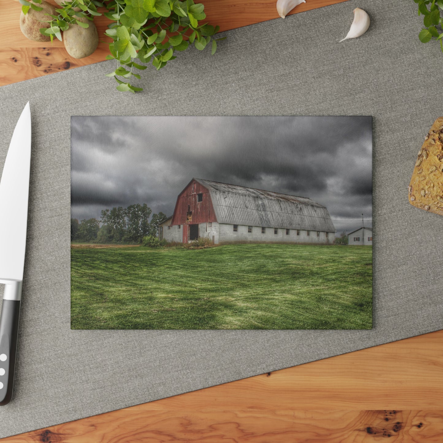 U R There Photography Peters Red Appaloosa I Rustic Farmhouse Tempered-Glass Cutting Board 8"x 11