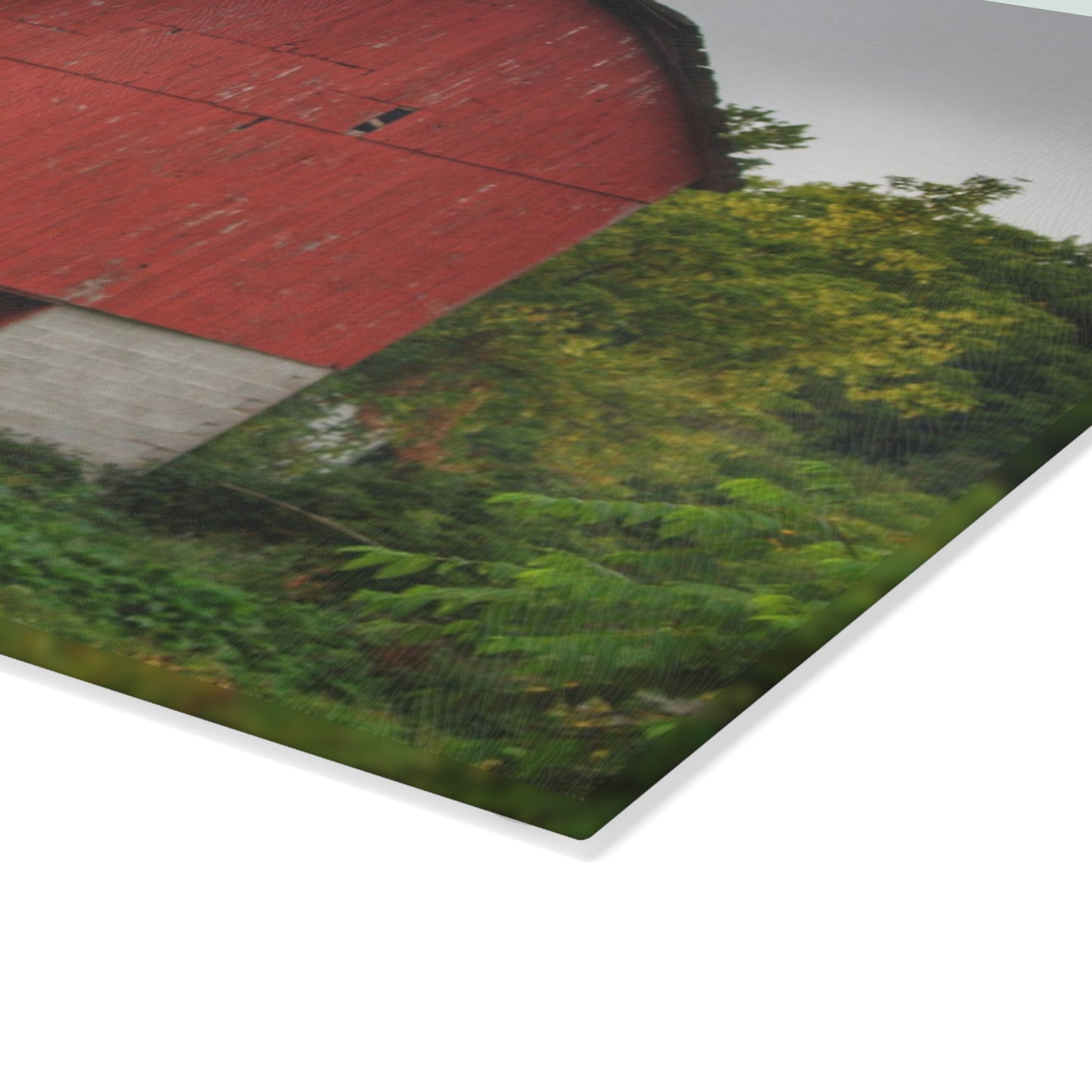 U R There Photography Brown Road Hidden Red I Rustic Farmhouse Tempered-Glass Cutting Board