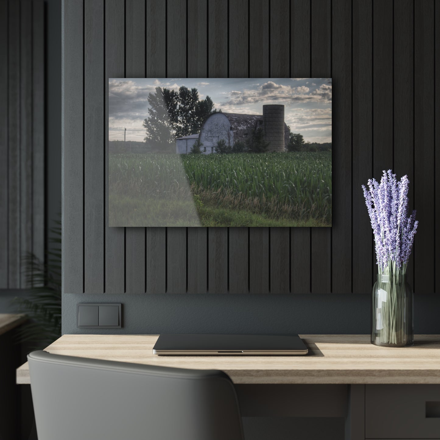 U R There Photography Genesee Road White Rustic Farmhouse Acrylic Wall Print