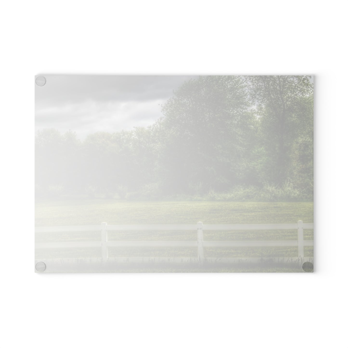 U R There Photography Beyond the White Fence Rustic Farmhouse Tempered-Glass Cutting Board