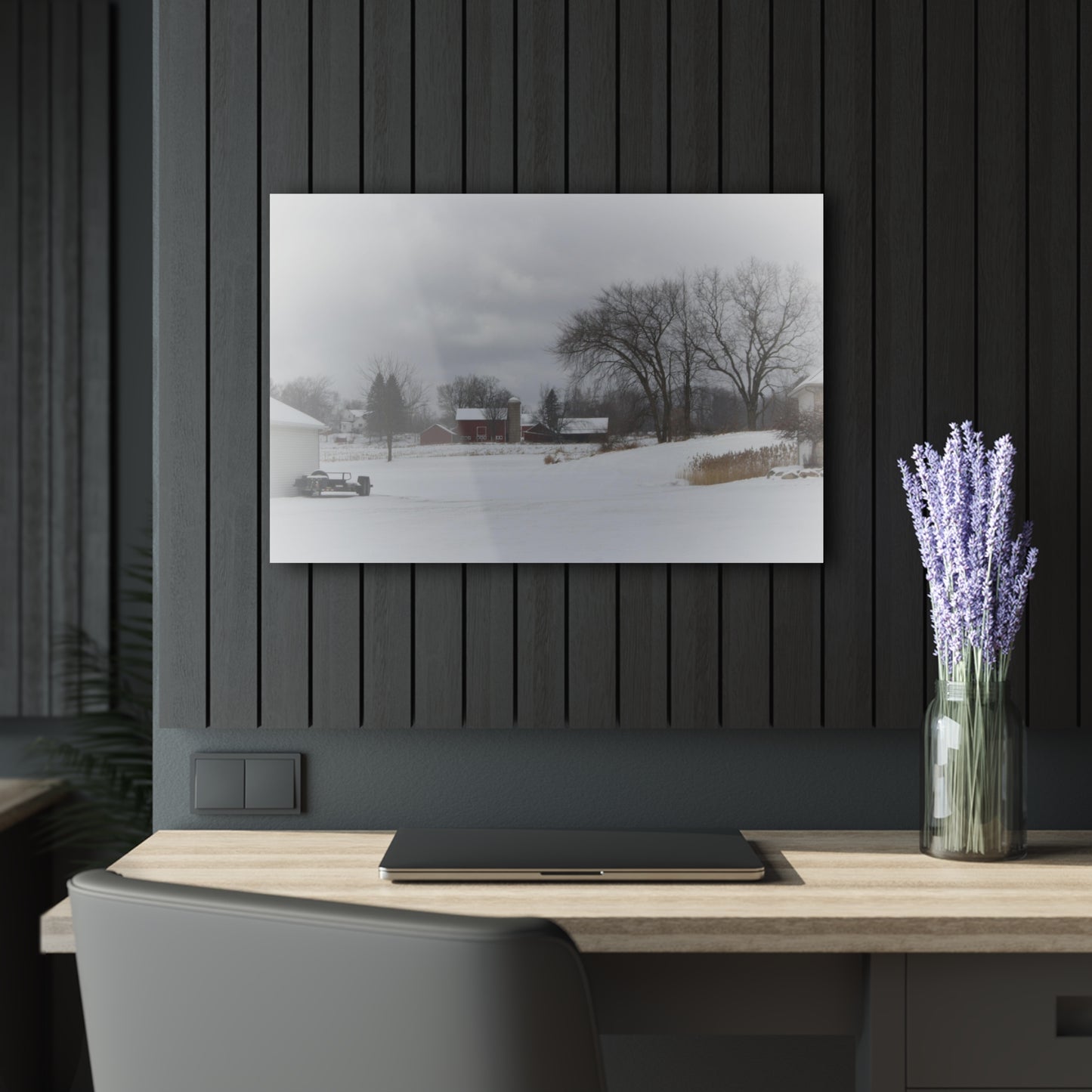 U R There Photography Across the Field on Sandy Lane Rustic Farmhouse Acrylic Wall Print