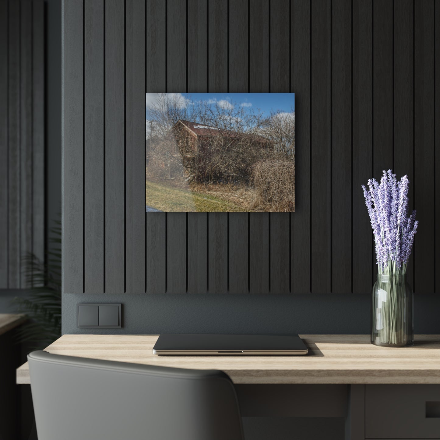 U R There Photography Buried Burnside Greys I Rustic Farmhouse Acrylic Wall Print