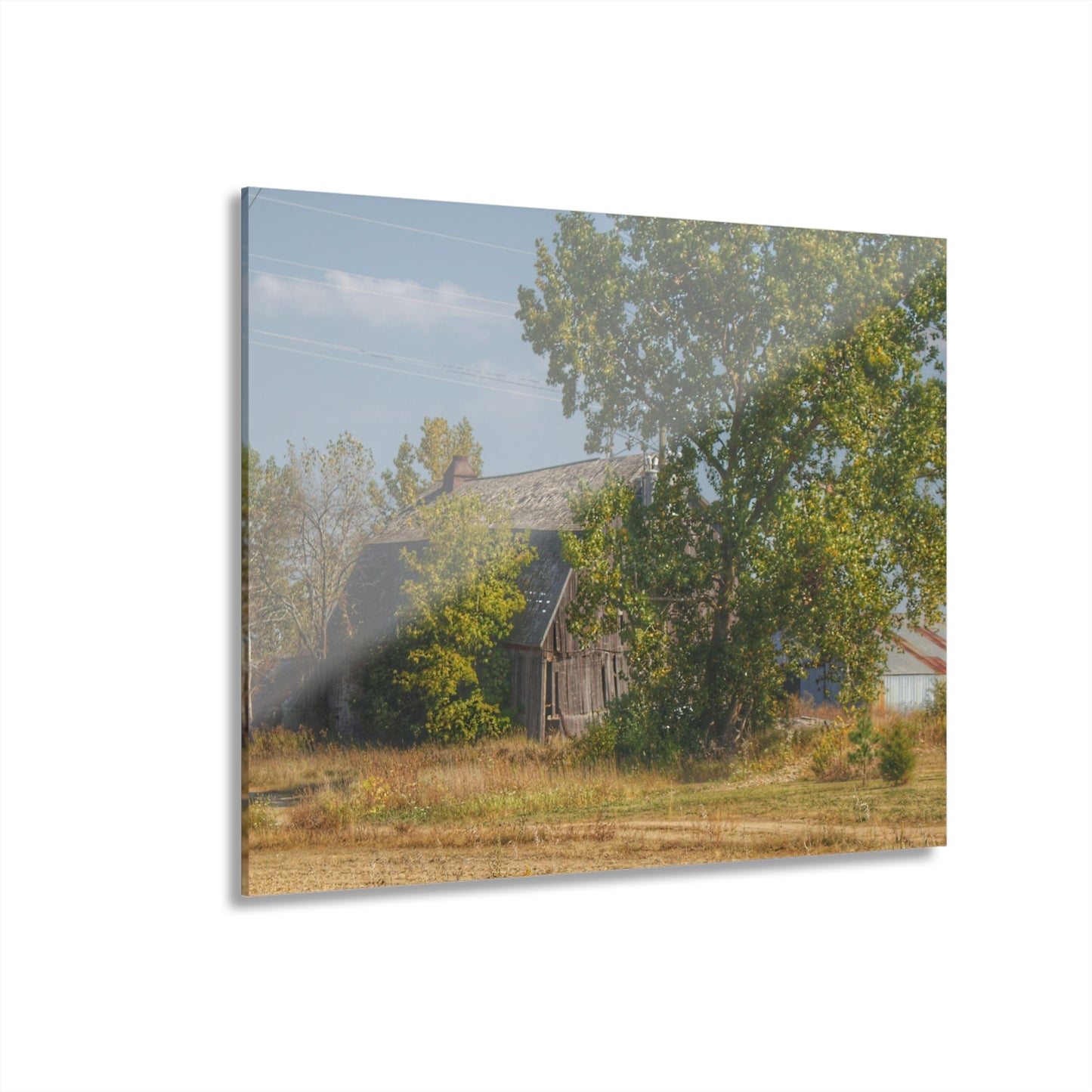 U R There Photography Barnes Road Grey Rustic Farmhouse Acrylic Wall Print