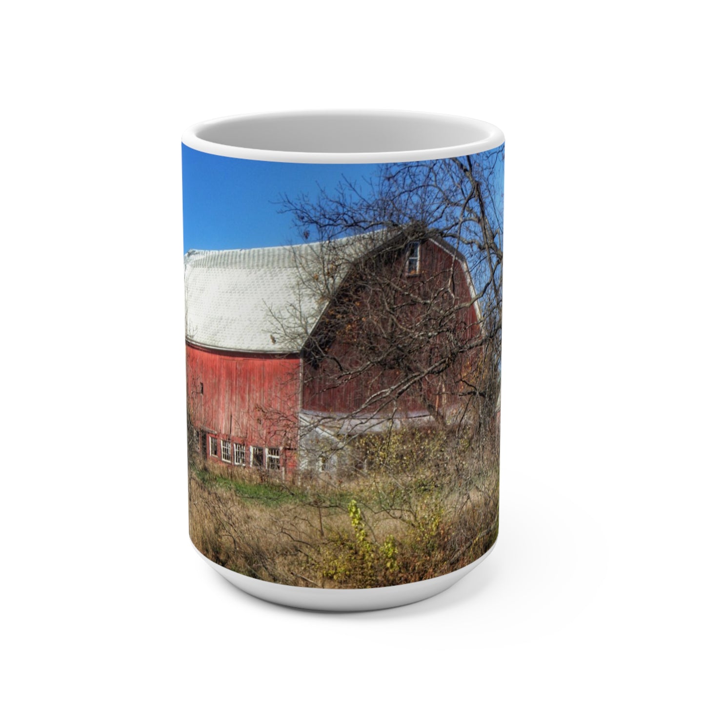 Rustic Farmhouse Coffee Mug featuring Hadley Red I