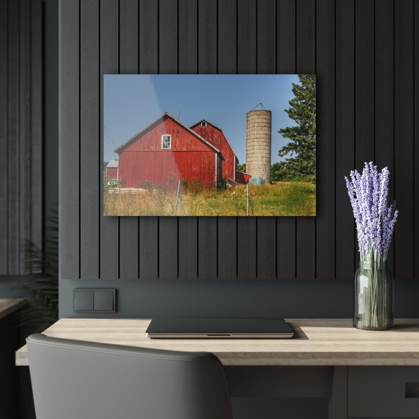 U R There Photography Shoemaker Reds Rustic Farmhouse Acrylic Wall Print