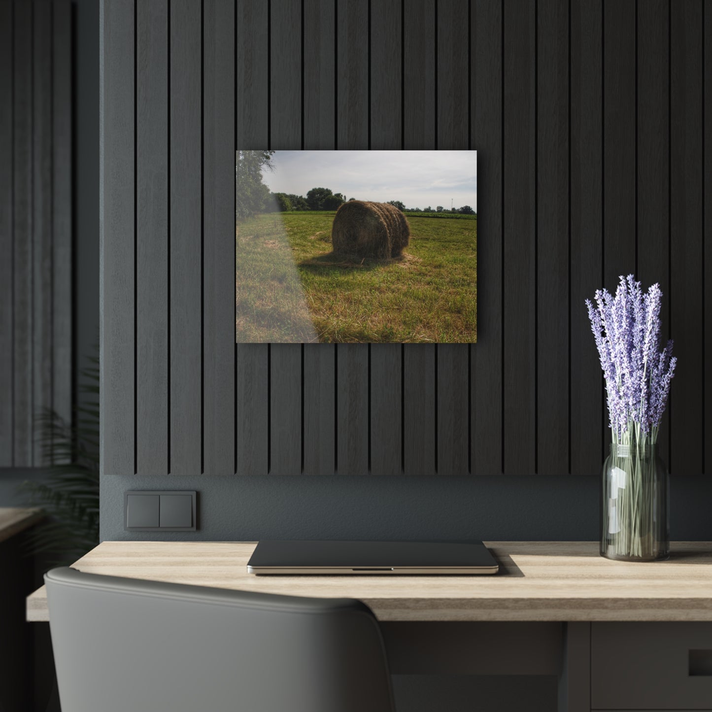 U R There Photography Summer Haybales II Rustic Farmhouse Acrylic Wall Print