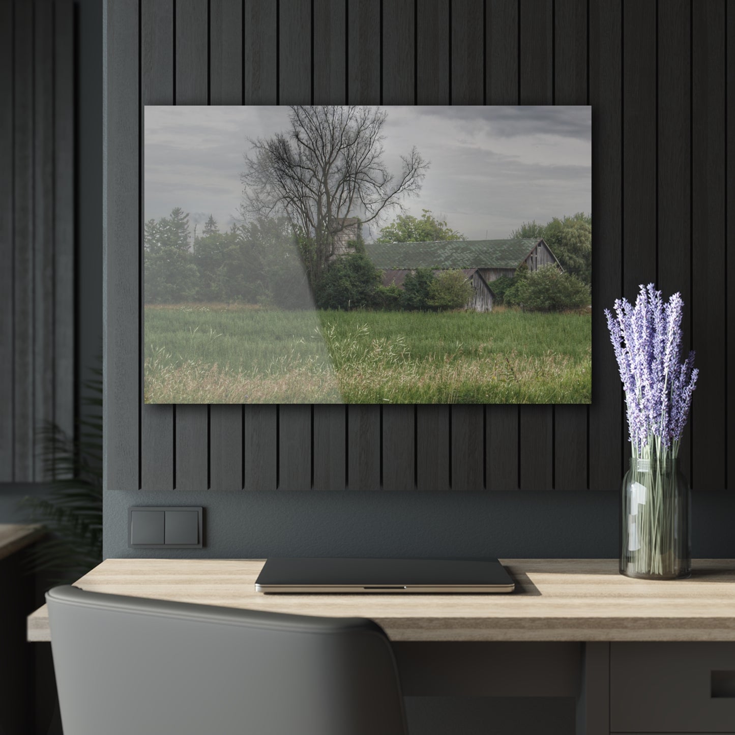 U R There Photography Wilder Road Grey III Rustic Farmhouse Acrylic Wall Print