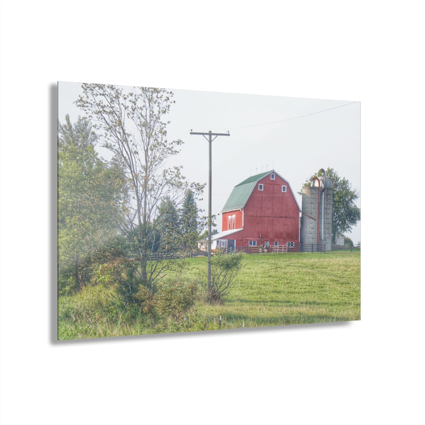 U R There Photography Stewart Road Red I Rustic Farmhouse Acrylic Wall Print
