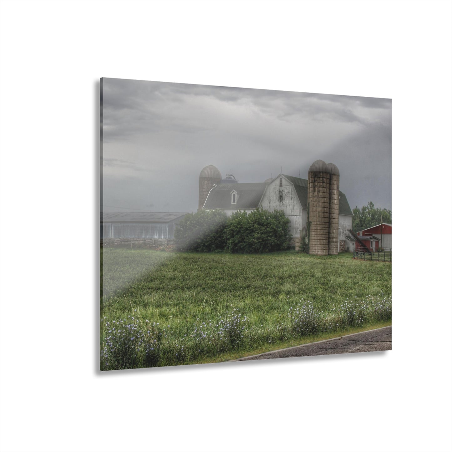 U R There Photography Clark Road White II Rustic Farmhouse Acrylic Wall Print