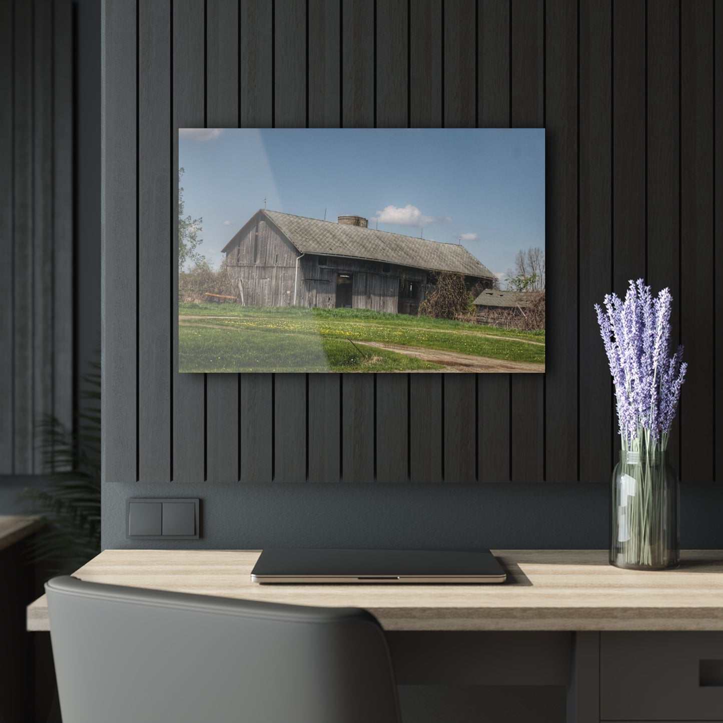 U R There Photography Wilder Road Grey II Rustic Farmhouse Acrylic Wall Print
