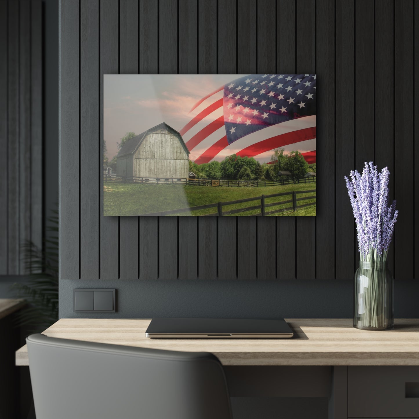 U R There Photography An American Farm II Rustic Farmhouse Acrylic Wall Print