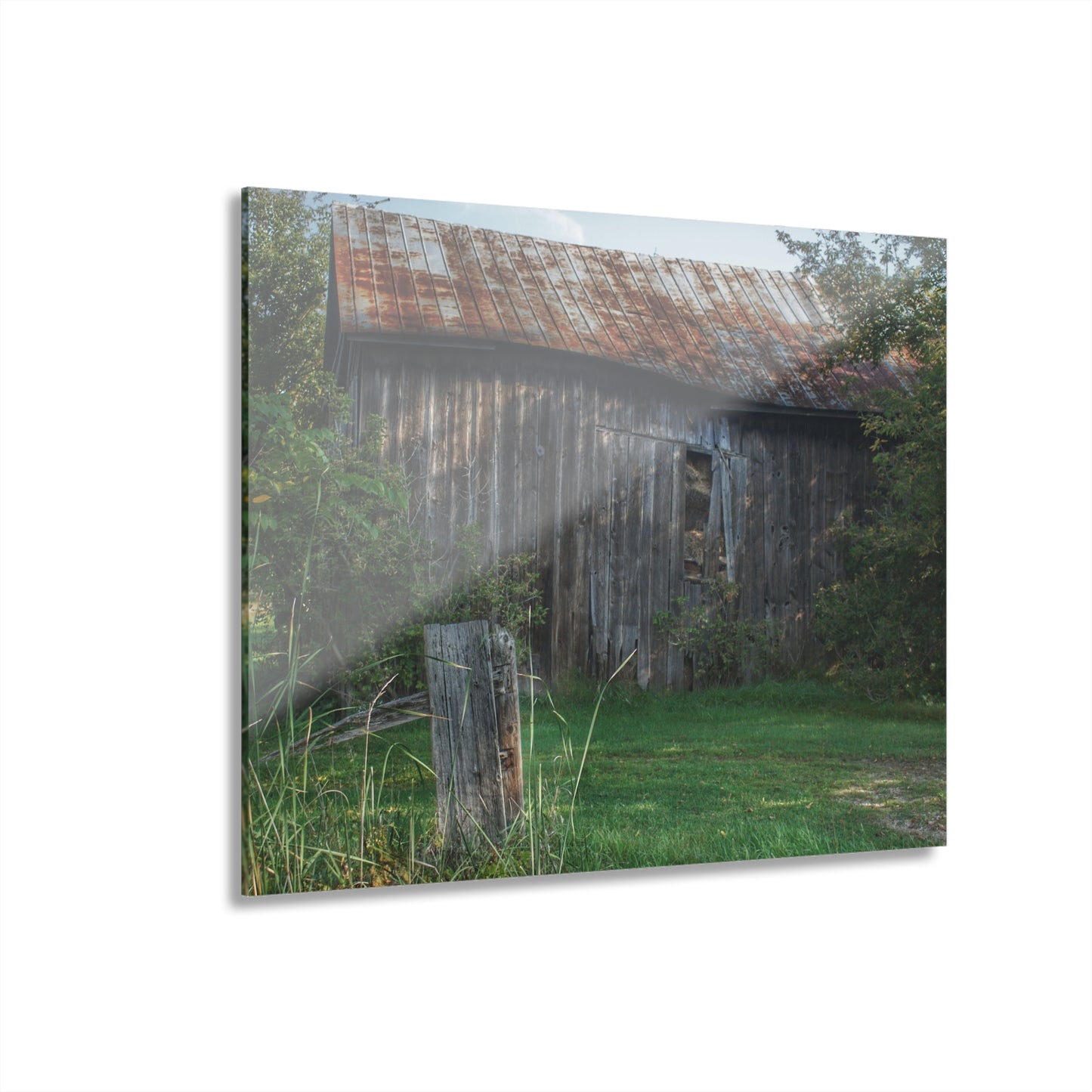 U R There Photography Rusted Grey Rustic Farmhouse Acrylic Wall Print