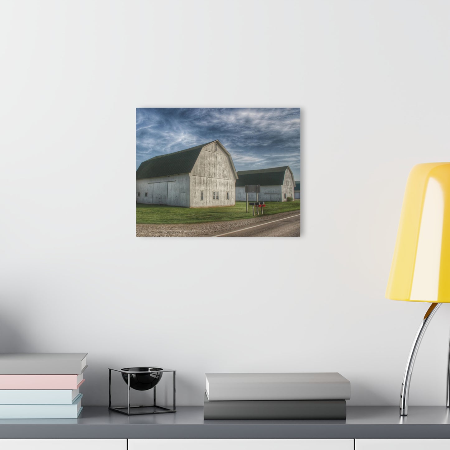 U R There Photography Richardson Road White Duo Rustic Farmhouse Acrylic Wall Print