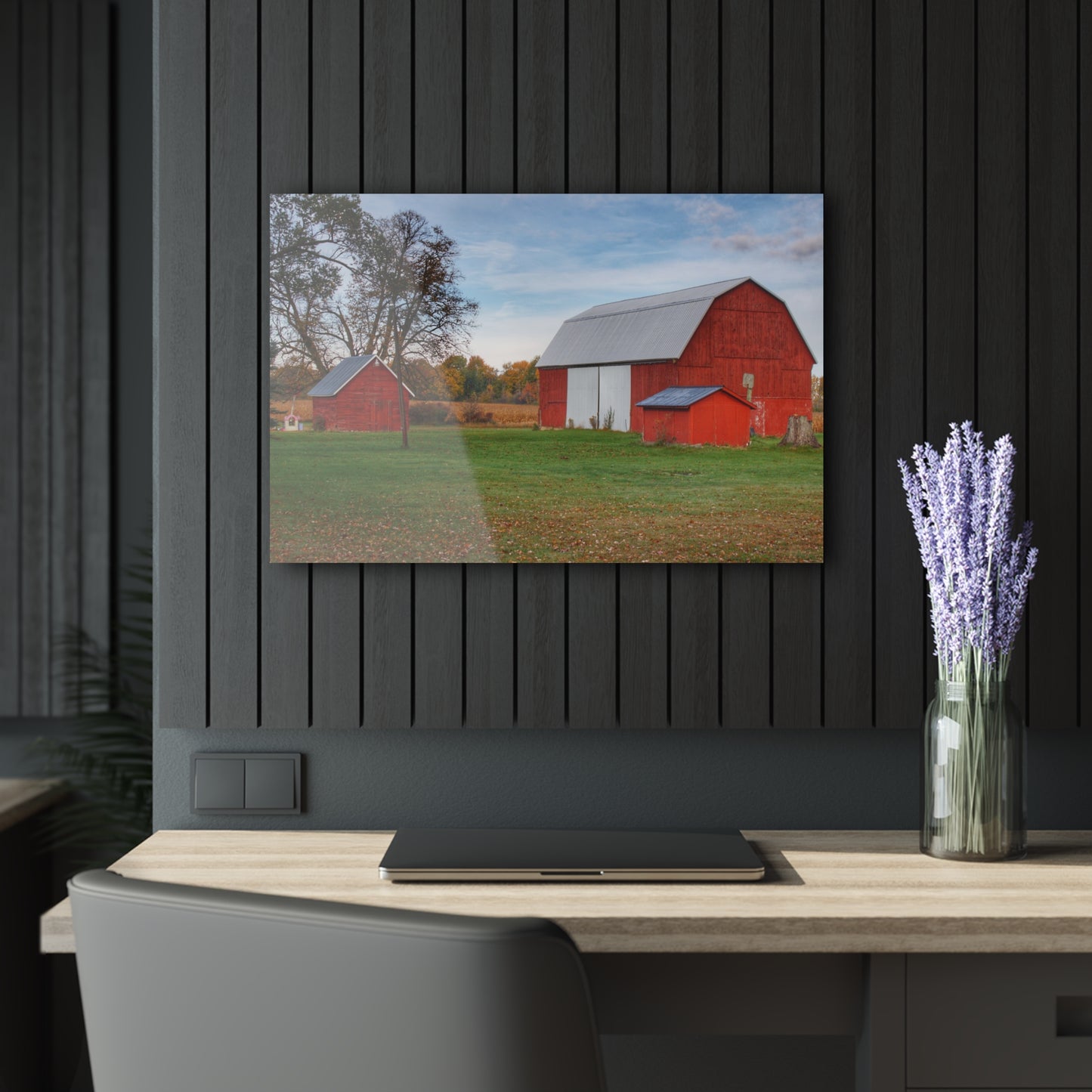 U R There Photography Ruth Reds Rustic Farmhouse Acrylic Wall Print
